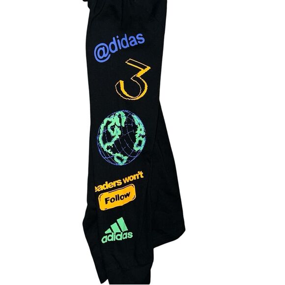 Adidas Hooded Black Long Sleeve T-Shirt Youth Large 14-16 Connected Sports - Picture 9 of 9